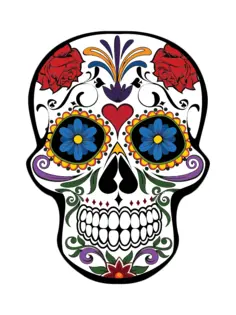 Floral skull vector image