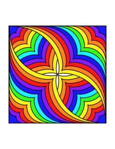 Vector clip art of multicolor butterfly shape