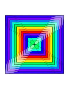 Vector illustration of multicolor square