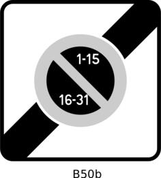 Vector image of road sign for a parking zone with disc