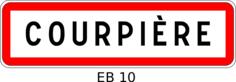 Vector clip art of entry into urban area traffic information sign in France