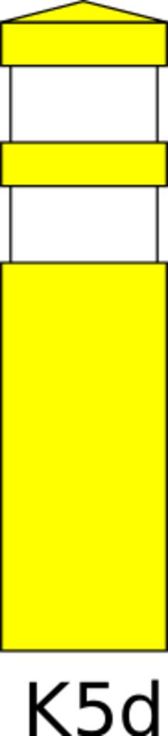 Vector illustration of yellow self-lifting traffic beacon