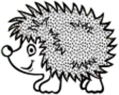 Vector image of spotty hedgehog