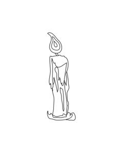 Vector illustration of melting candle