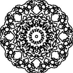 Vector drawing of rosette knitwear