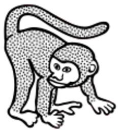 Vector image of spotty monkey