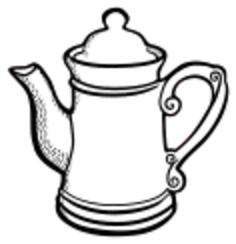 Vector image of high pot line art