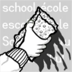 Drawing of blackboard cleaning sponge