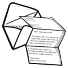 Friendship letter out of an envelope vector illustration