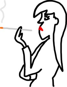 Vector image of caricature arrogant girl