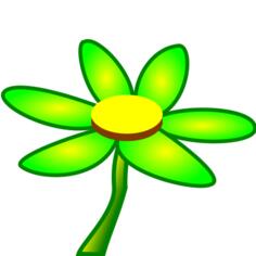 Vector clip art of fresh green flower