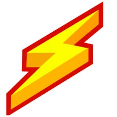 Image of electricity spark orange icon