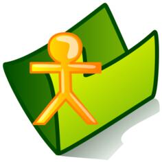 Vector image of personal folder icon