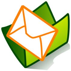 Vector image of e-mail folder icon