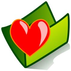 Vector clip art of favourites folder icon