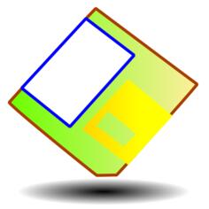 Multi colored floppy disc vector graphics