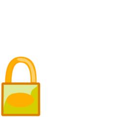 Vector clip art of locked file PC icon in colour