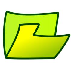 Vector illustration of freehand drawn green folder icon