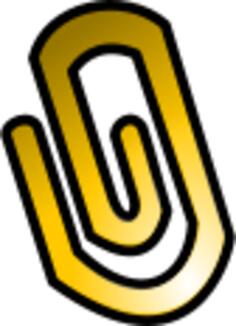 Vector image of brown colored attachment sign