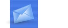 Blue background e-mail computer icon vector drawing