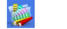 Blue background drawing folder computer icon vector illustration