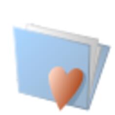Love folder icon vector image