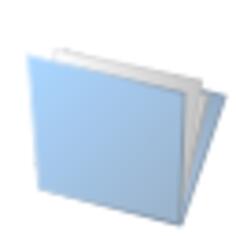 Blue vector drawing of plastic folder with papers