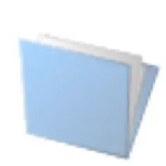Blue vector drawing of plastic folder with papers