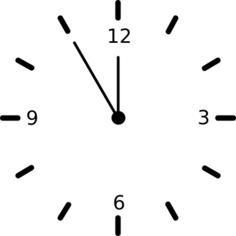 Simple anoalog clock vector graphics