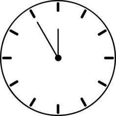 Vector image of clock face