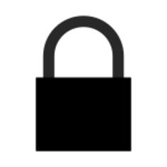 Silhouette vector image of locked padlock
