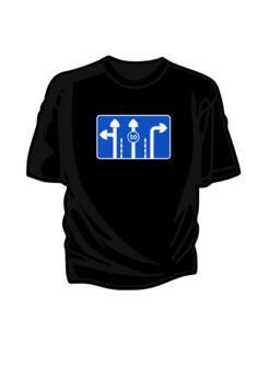 T-shirt mushroom road sign vector image