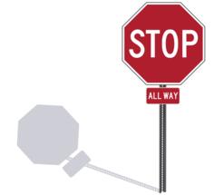 STOP all way US traffic sign vector drawing