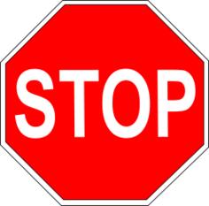Vector clip art of simple red stop roadsign