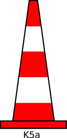 Traffic cone color vector drawing