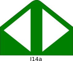 Vector image of select path beacon knuckle traffic sign