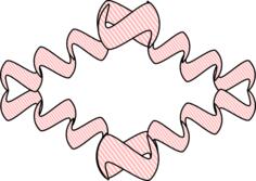 Striped ribbon vector image