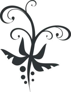 Black swirl lines vector drawing