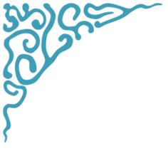 Vector image of blue corner frame decoration