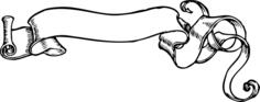 Vector drawing of scroll without writing