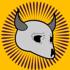 Vector image of animal skulls