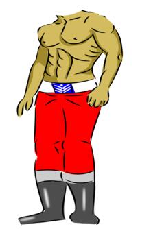 Bodybuilder without head vector illustration