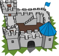Cartoon castle vector clip art