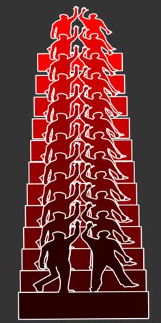 Vector clip art of high five red remix