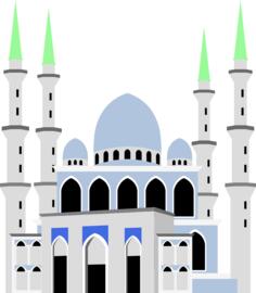 Sultan Ahmad Shah Mosque vector drawing