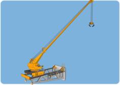 Vector illustration of high crane