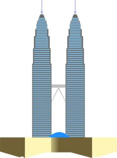 Petronas Twin Towers in Kuala Lumpur vector clip art
