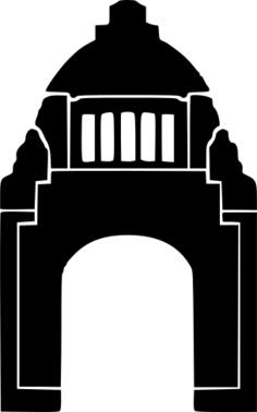 Monument of Revolution in Mexico vector illustration