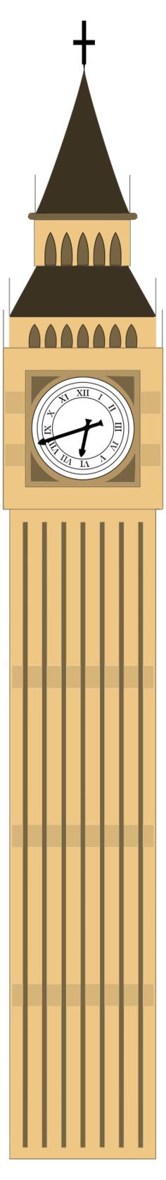 Big Ben Tower vector drawing