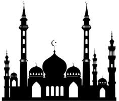 Vector graphics of mosque outline